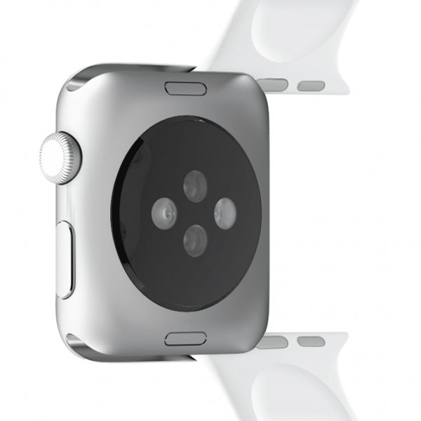 Puro Apple Watch 38/40/41/42mm Armbånd ICON Silicone Band Hvit