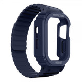 Apple Watch 40/41mm Armbånd med Deksel Silikon Magnetlås Blå