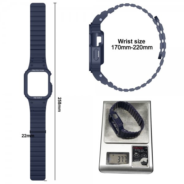 Apple Watch 40/41mm Armbånd med Deksel Silikon Magnetlås Hvit