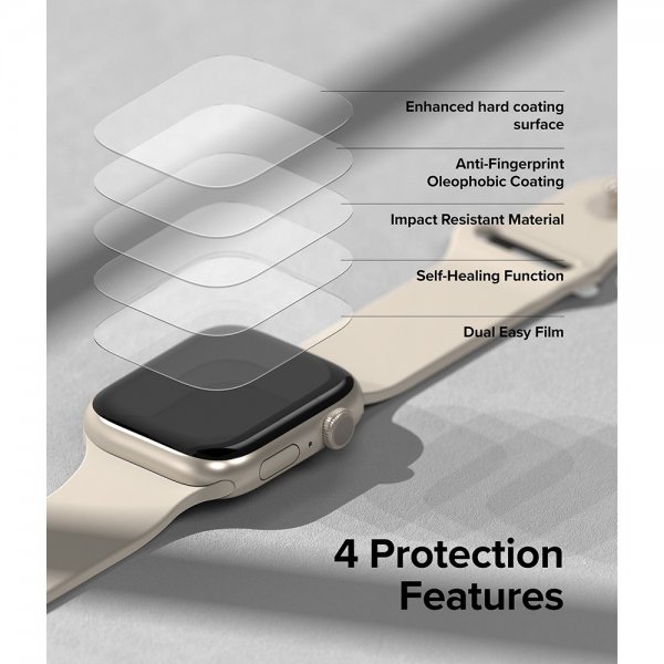 Ringke Apple Watch 40/41mm Skjermbeskytter Dual Easy Film 3-pack
