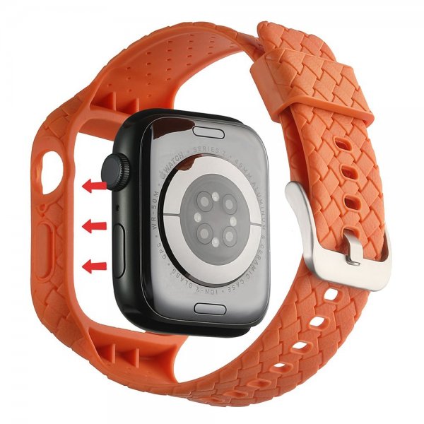 Apple Watch 41mm Armbånd Vevtekst Oransje