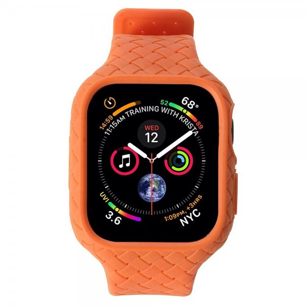 Apple Watch 41mm Armbånd Vevtekst Oransje