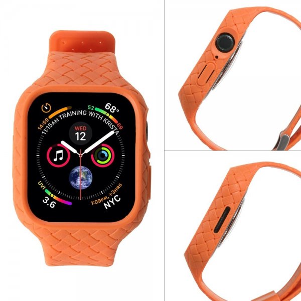 Apple Watch 41mm Armbånd Vevtekst Oransje