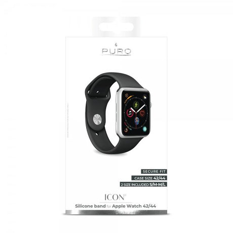 Puro Apple Watch 42/44/45mm Armbånd Icon Svart