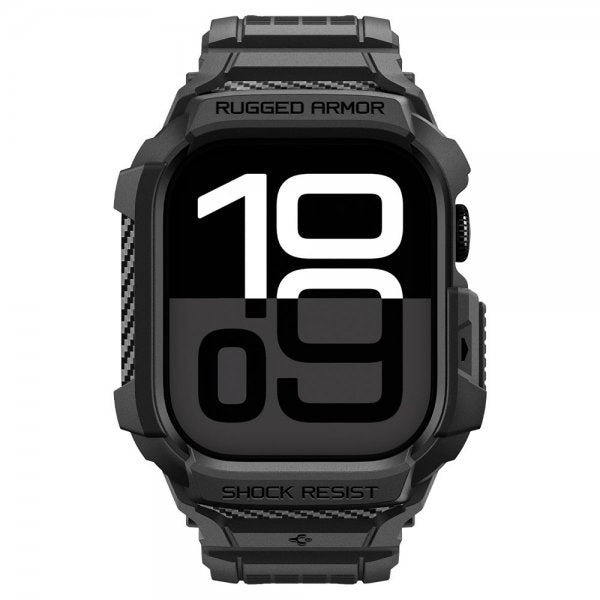 Spigen Apple Watch 42mm (Series 10/11) Armbånd Rugged Armor Pro 2 Matte Black
