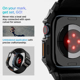 Spigen Apple Watch 42mm (Series 10/11) Armbånd og Deksel Lite Fit Pro Matte Black