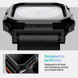 Spigen Apple Watch 42mm (Series 10/11) Armbånd og Deksel Lite Fit Pro Matte Black
