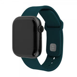 Fixed Apple Watch 44/45/46mm Armbånd Silicone Sporty Strap Mørkegrønn