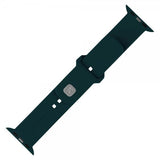 Fixed Apple Watch 44/45/46mm Armbånd Silicone Sporty Strap Mørkegrønn