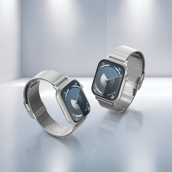 Spigen Apple Watch 44/45/46mm/Ultra 49mm Armbånd Sleek Link Sølv