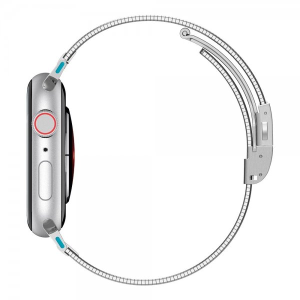 Spigen Apple Watch 44/45/46mm/Ultra 49mm Armbånd Sleek Link Sølv