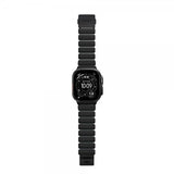 Nomad Apple Watch 44/45/46mm/Ultra 49mm Armbånd Stratos Band Svart Icy Blue Glow