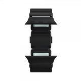 Nomad Apple Watch 44/45/46mm/Ultra 49mm Armbånd Stratos Band Svart Icy Blue Glow