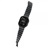 Nomad Apple Watch 44/45/46mm/Ultra 49mm Armbånd Stratos Band Svart Icy Blue Glow