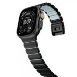 Nomad Apple Watch 44/45/46mm/Ultra 49mm Armbånd Stratos Band Svart Icy Blue Glow