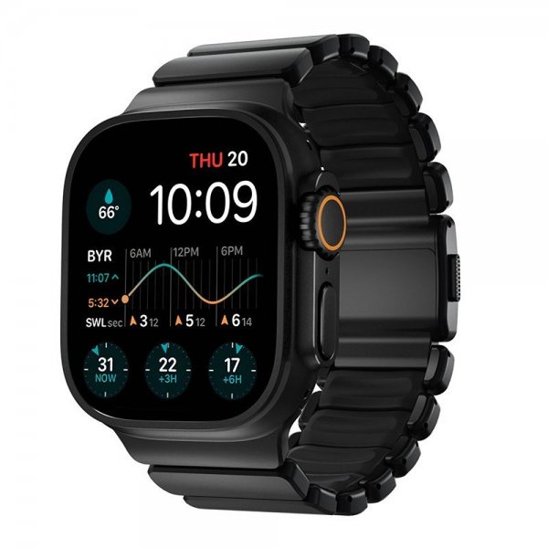 Nomad Apple Watch 44/45/46mm/Ultra 49mm Armbånd Stratos Band Svart Ultra Orange