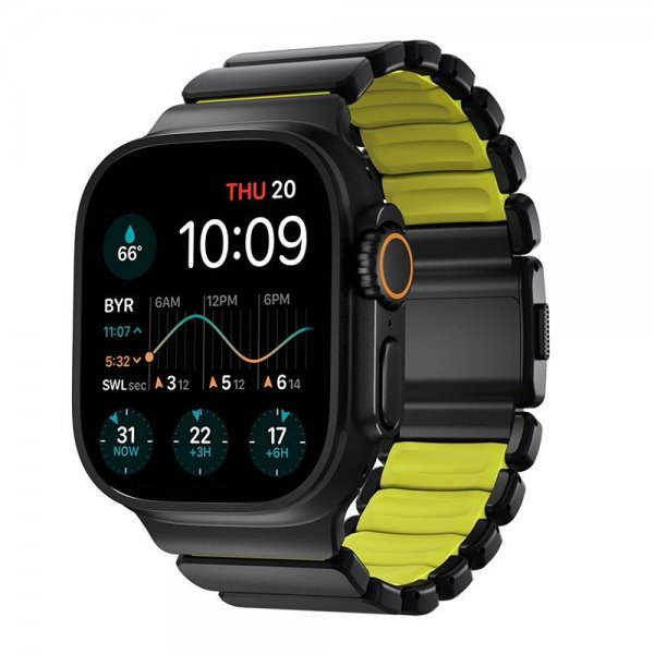 Nomad Apple Watch 44/45/46mm/Ultra 49mm Armbånd Stratos Band Svart Volt