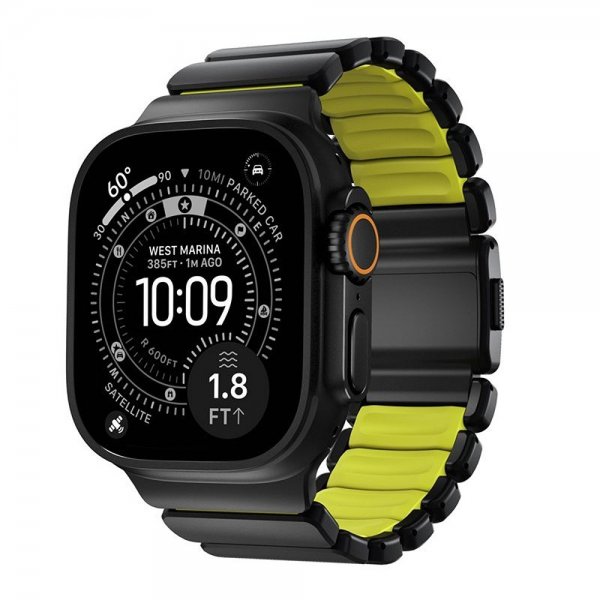 Nomad Apple Watch 44/45/46mm/Ultra 49mm Armbånd Stratos Band Svart Volt