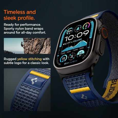 Spigen Apple Watch 44/45/46mm/Watch Ultra 49mm Armbånd Athlex Air Active Navy