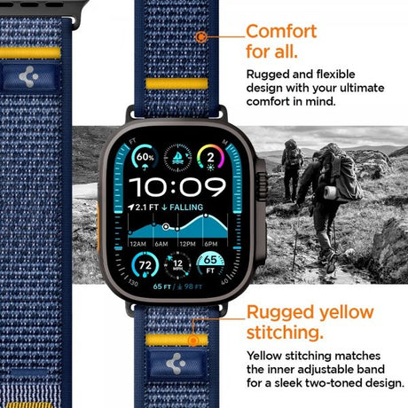 Spigen Apple Watch 44/45/46mm/Watch Ultra 49mm Armbånd Athlex Air Active Navy