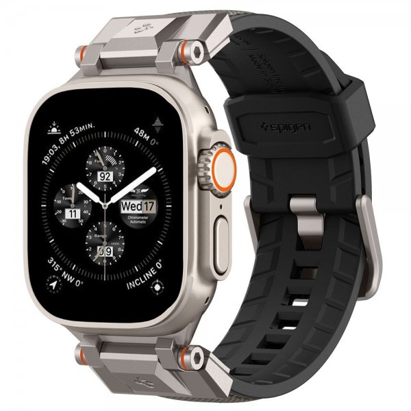 Spigen Apple Watch 44/45/46mm/Watch Ultra 49mm Armbånd DuraPro Armor Grå