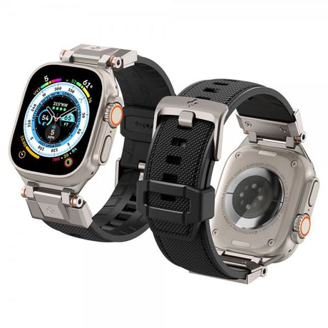 Spigen Apple Watch 44/45/46mm/Watch Ultra 49mm Armbånd DuraPro Armor Svart
