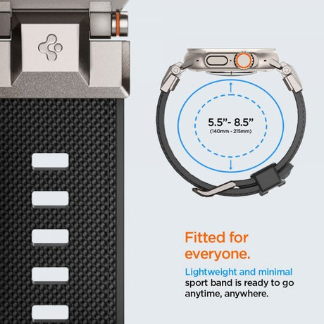 Spigen Apple Watch 44/45/46mm/Watch Ultra 49mm Armbånd DuraPro Armor Svart