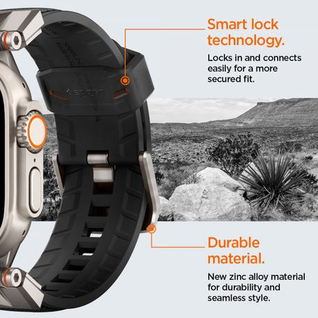 Spigen Apple Watch 44/45/46mm/Watch Ultra 49mm Armbånd DuraPro Armor Svart