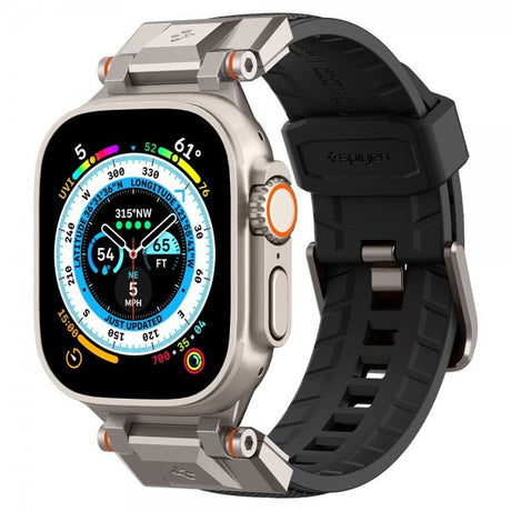 Spigen Apple Watch 44/45/46mm/Watch Ultra 49mm Armbånd DuraPro Armor Svart