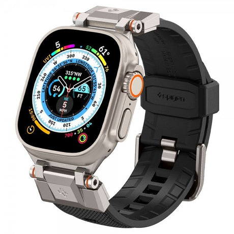 Spigen Apple Watch 44/45/46mm/Watch Ultra 49mm Armbånd DuraPro Armor Svart