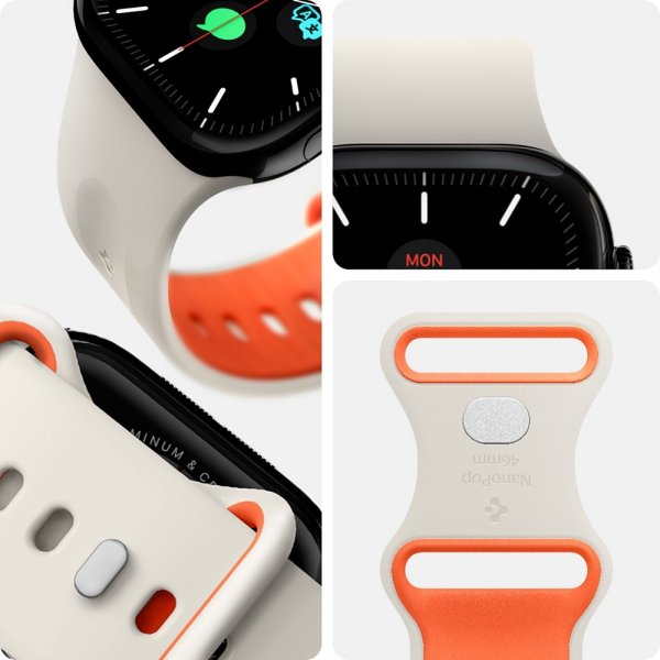 Spigen Apple Watch 44/45/46mm/Watch Ultra 49mm Armbånd Nano Pop Orange Beige