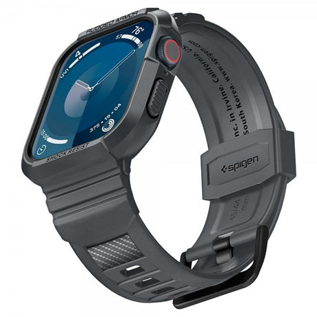 Spigen Apple Watch 44/45mm Armbånd og Deksel Rugged Armor Pro Dark Gray