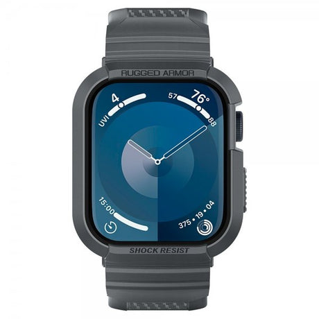 Spigen Apple Watch 44/45mm Armbånd og Deksel Rugged Armor Pro Dark Gray