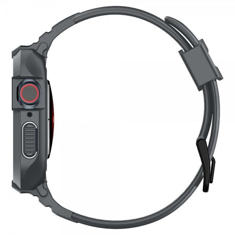 Spigen Apple Watch 44/45mm Armbånd og Deksel Rugged Armor Pro Dark Gray