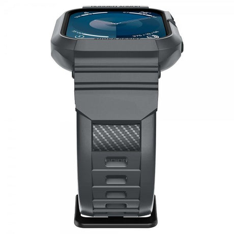 Spigen Apple Watch 44/45mm Armbånd og Deksel Rugged Armor Pro Dark Gray