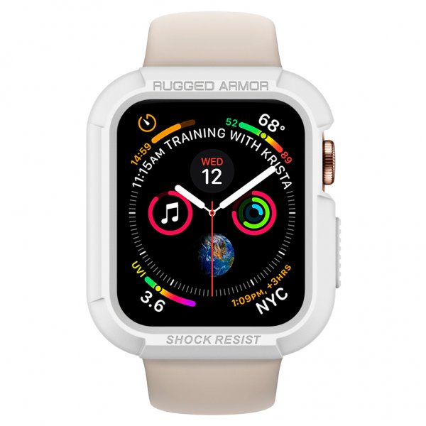 Spigen Apple Watch 44/45mm Deksel Rugged Armor Hvit
