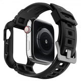 Spigen Apple Watch 44/45mm Deksel med Armbånd Rugged Armor Pro Charcoal Grey