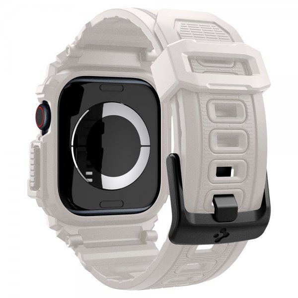 Spigen Apple Watch 46mm (Series 10/11) Armbånd og Deksel Rugged Armor Pro Dune Beige