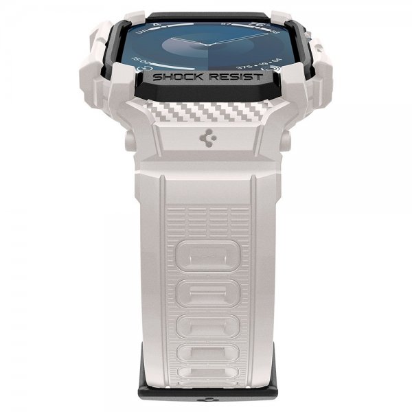 Spigen Apple Watch 46mm (Series 10/11) Armbånd og Deksel Rugged Armor Pro Dune Beige