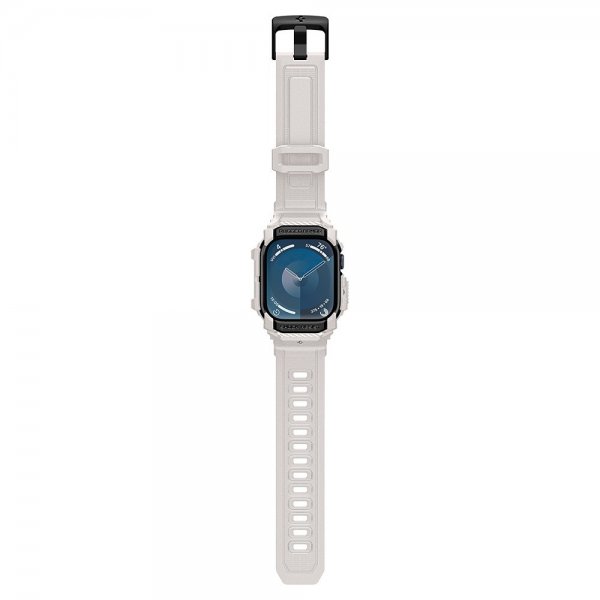 Spigen Apple Watch 46mm (Series 10/11) Armbånd og Deksel Rugged Armor Pro Dune Beige