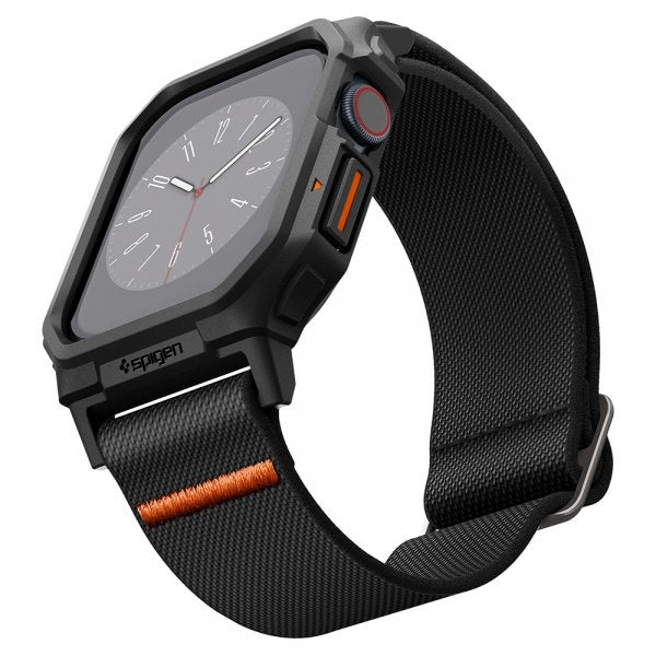 Spigen Apple Watch 46mm (Series 10/11) Armbånd og Deksel Lite Fit Pro Matte Black