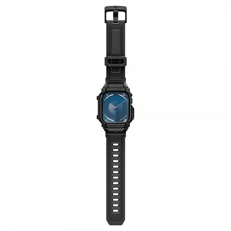 Spigen Apple Watch 46mm (Series 10/11) Armbånd og Deksel Rugged Armor Pro Matte Black