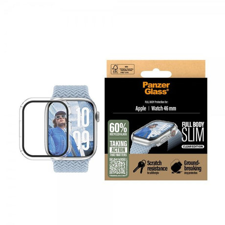 PanzerGlass Apple Watch 46mm (Series 10/11) Deksel Skjermbeskytter Full Body Protection Transparent