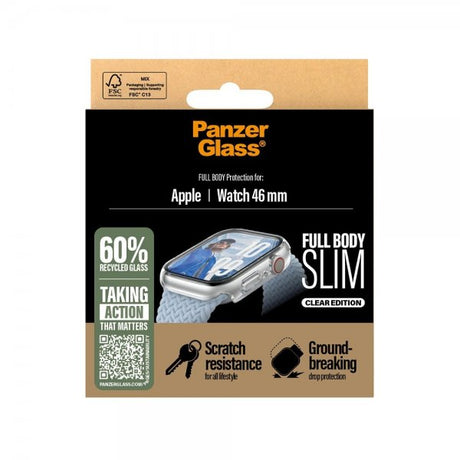 PanzerGlass Apple Watch 46mm (Series 10/11) Deksel Skjermbeskytter Full Body Protection Transparent
