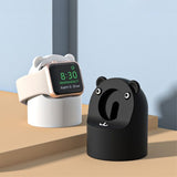 Apple Watch Holder til Lader Bjørn Grå