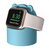 Apple Watch Holder til Lader Bjørn Lys blå