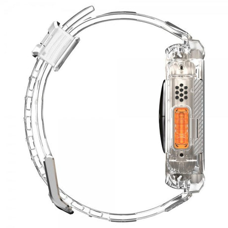 Spigen Watch Ultra 49mm Armbånd og Deksel Rugged Armor Pro Crystal Clear