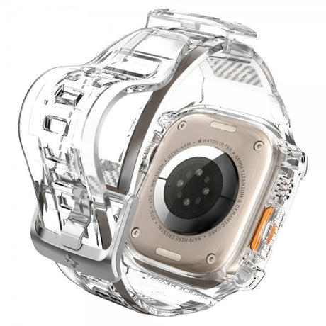 Spigen Watch Ultra 49mm Armbånd og Deksel Rugged Armor Pro Crystal Clear