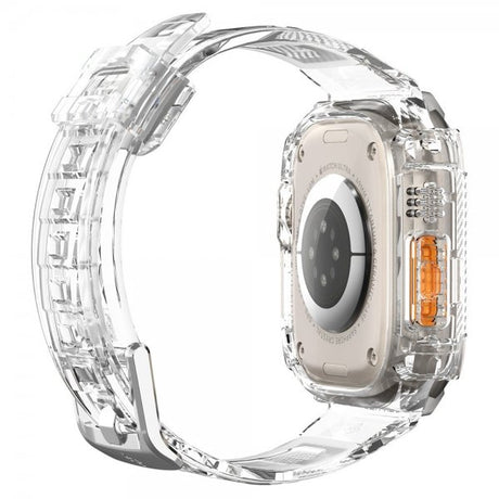 Spigen Watch Ultra 49mm Armbånd og Deksel Rugged Armor Pro Crystal Clear