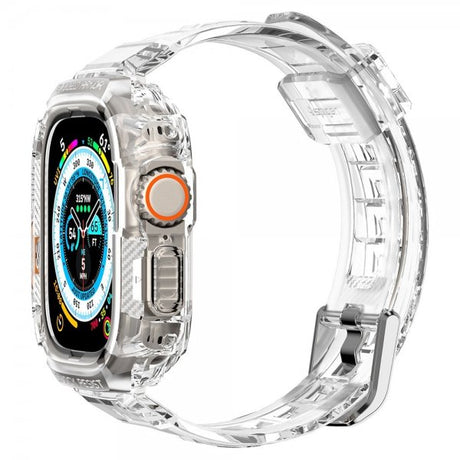 Spigen Watch Ultra 49mm Armbånd og Deksel Rugged Armor Pro Crystal Clear